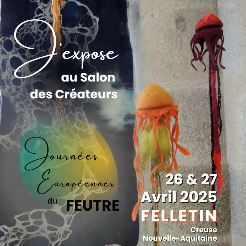 26 &amp; 27 avril 2025, Journées européennes du Feutre, Felletin (23) Visuel